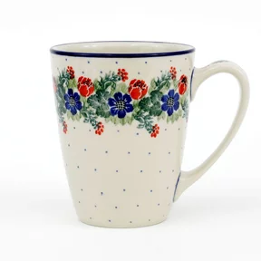Kubek ceramiczny D60 0,65l <br> 1535X Czerwony wianuszek
